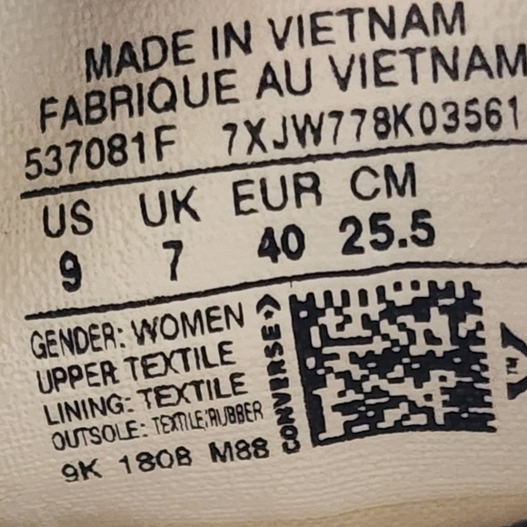 Converse All Star slip on shorline sneakers size 9 - Picture 9 of 9